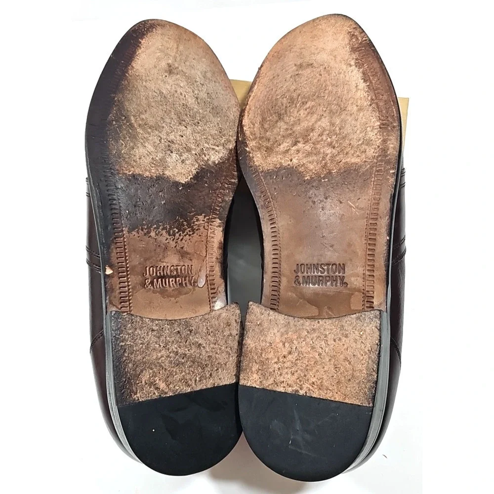 Johnston & Murphy ~Men's Size 11.5M~ Brown Tassel Leather Loafers Shoes #15 2206
